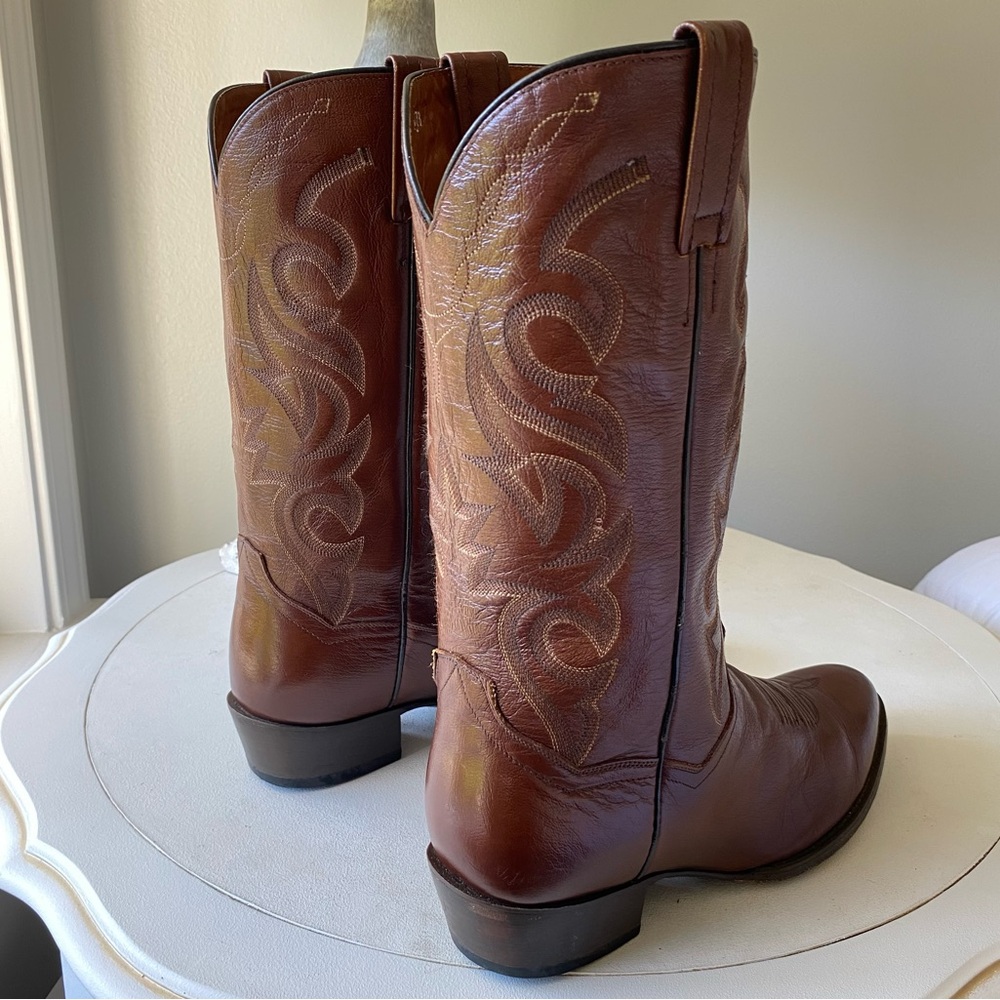 Dan Post Milwaukee Leather 13” Western Cowboy Boots Mens 10.5 Extra Wide Brown - Picture 8 of 9